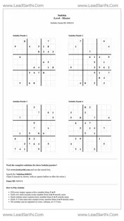 Sudoku Puzzles 4 per Page Master Level pdf [Game ID: 848424] Design Template