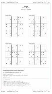 Sudoku Puzzles 4 per Page Master Level pdf [Game ID: 848628] Design Template