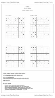 Sudoku Puzzles 4 per Page Master Level pdf [Game ID: 864826] Design Template