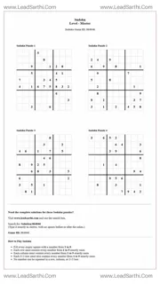 Sudoku Puzzles 4 per Page Master Level pdf [Game ID: 864846] Design Template