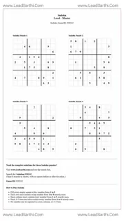 Sudoku Puzzles 4 per Page Master Level pdf [Game ID: 928242] Design Template