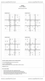 Sudoku Puzzles 4 per Page Master Level pdf [Game ID: 942848] Design Template