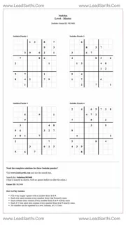 Sudoku Puzzles 4 per Page Master Level pdf [Game ID: 982468] Design Template
