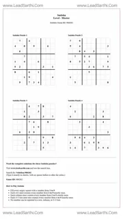 Sudoku Puzzles 4 per Page Master Level pdf [Game ID: 986262] Design Template