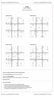 Sudoku Puzzles 4 per Page Master Level pdf [Game ID: 986824] Design Template
