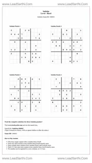 Sudoku Puzzles 4 per Page Hard Level pdf [Game ID: 186842] Design Template