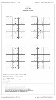 Sudoku Puzzles 4 per Page Hard Level pdf [Game ID: 264268] Design Template