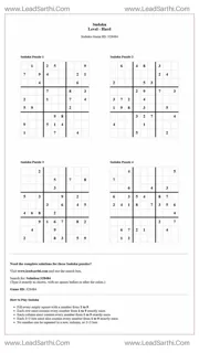 Sudoku Puzzles 4 per Page Hard Level pdf [Game ID: 328484] Design Template