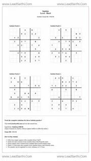 Sudoku Puzzles 4 per Page Hard Level pdf [Game ID: 348248] Design Template
