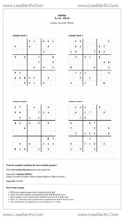 Sudoku Puzzles 4 per Page Hard Level pdf [Game ID: 382826] Design Template
