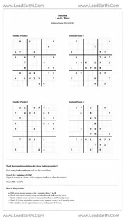 Sudoku Puzzles 4 per Page Hard Level pdf [Game ID: 424262] Design Template