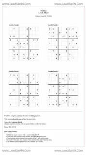 Sudoku Puzzles 4 per Page Hard Level pdf [Game ID: 584848] Design Template