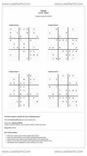 Sudoku Puzzles 4 per Page Hard Level pdf [Game ID: 628628] Design Template