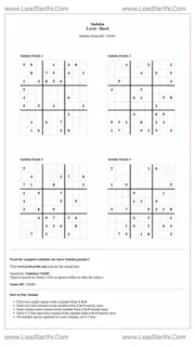 Sudoku Puzzles 4 per Page Hard Level pdf [Game ID: 726482] Design Template