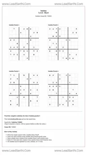 Sudoku Puzzles 4 per Page Hard Level pdf [Game ID: 746862] Design Template