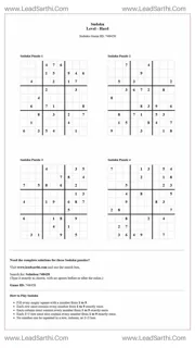 Sudoku Puzzles 4 per Page Hard Level pdf [Game ID: 748428] Design Template