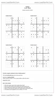 Sudoku Puzzles 4 per Page Hard Level pdf [Game ID: 824684] Design Template
