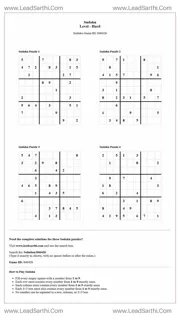 Sudoku Puzzles 4 per Page Hard Level pdf [Game ID: 846426] Design Template