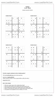 Sudoku Puzzles 4 per Page Hard Level pdf [Game ID: 864262] Design Template