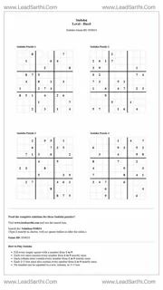 Sudoku Puzzles 4 per Page Hard Level pdf [Game ID: 926824] Design Template