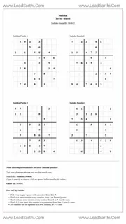 Sudoku Puzzles 4 per Page Hard Level pdf [Game ID: 964842] Design Template