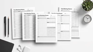 Time Blocking Planner Printable Templates – PDF Daily & Weekly Time Management Pages thumbnail