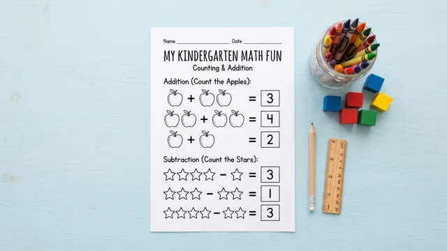 Free printable addition and subtraction worksheets for kindergarten pdf Feature Image