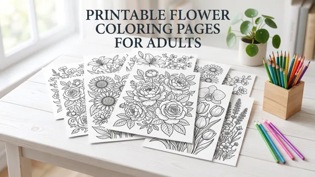 Printable Flower Coloring Pages for Adults | PDF Downloads Feature Image