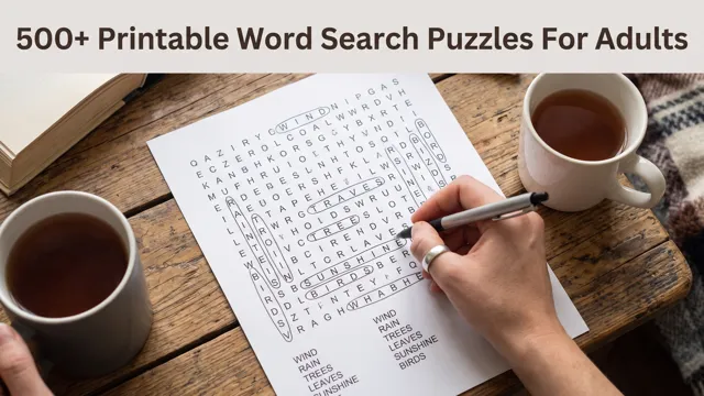 Printable Word Search Puzzles for Adults PDF | Large Collection of Challenging Word Searches Feature Image