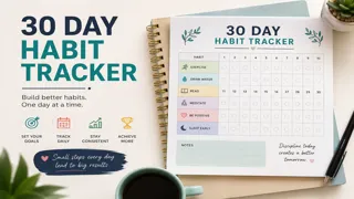 30 Day Habit Tracker Printable PDF Templates thumbnail