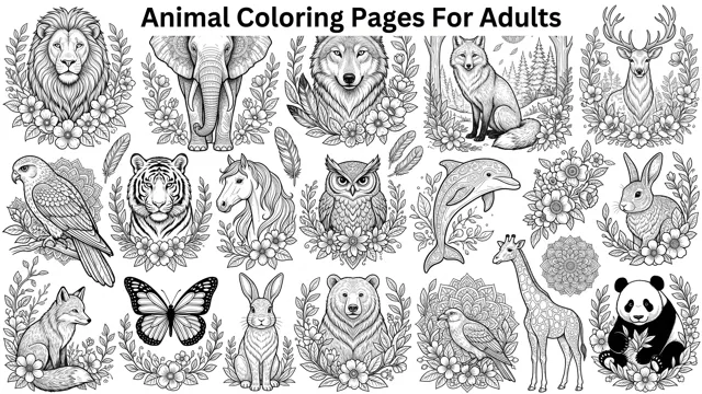 Animal Coloring Pages for Adults PDF | Detailed Wildlife Coloring Sheets Feature Image