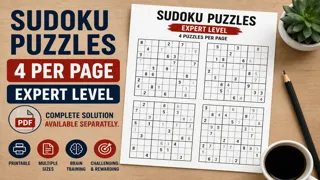 Printable Sudoku Puzzles 4 Per Page Expert Level PDF with Answers thumbnail