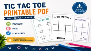 Tic Tac Toe Printable PDF Templates – Free Game Sheets for Kids & Adults thumbnail