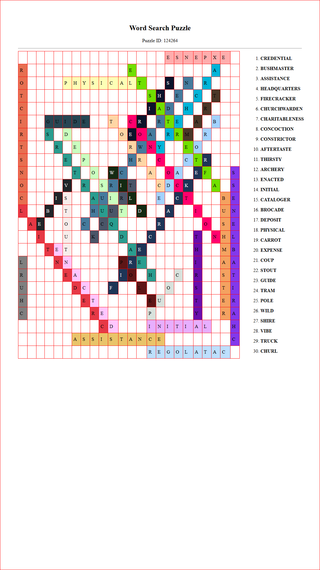 Solution of Printable word search puzzle for adults 40 (Puzzle id: 124264) Document