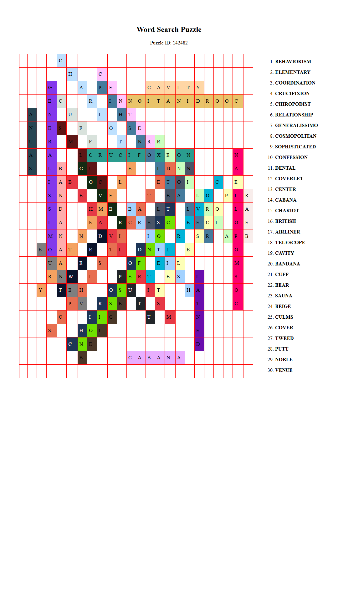Solution of Printable word search puzzle for adults 353 (Puzzle id: 142482) Document
