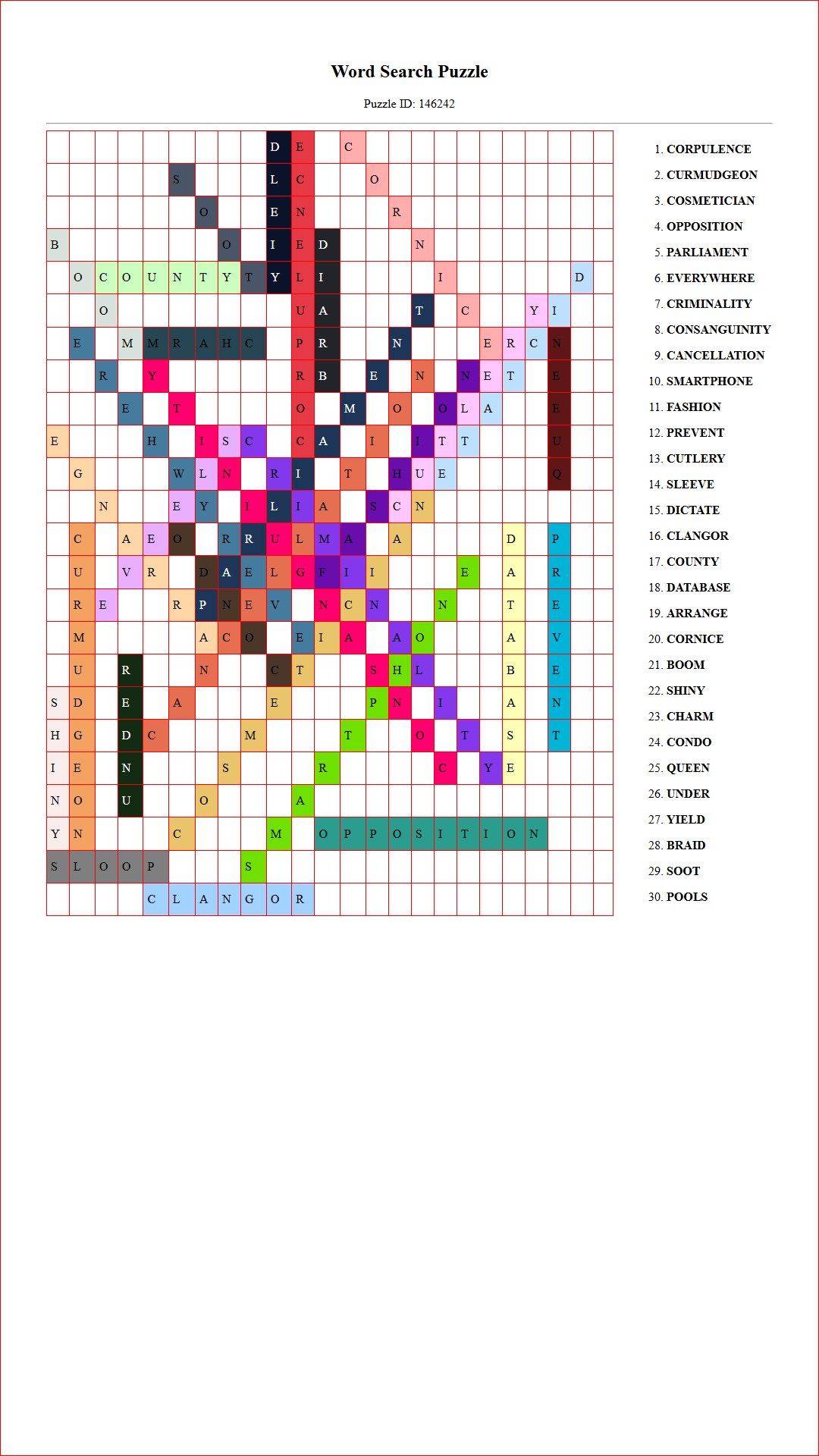 Solution of Printable word search puzzle for adults 231 (Puzzle id: 146242) Document