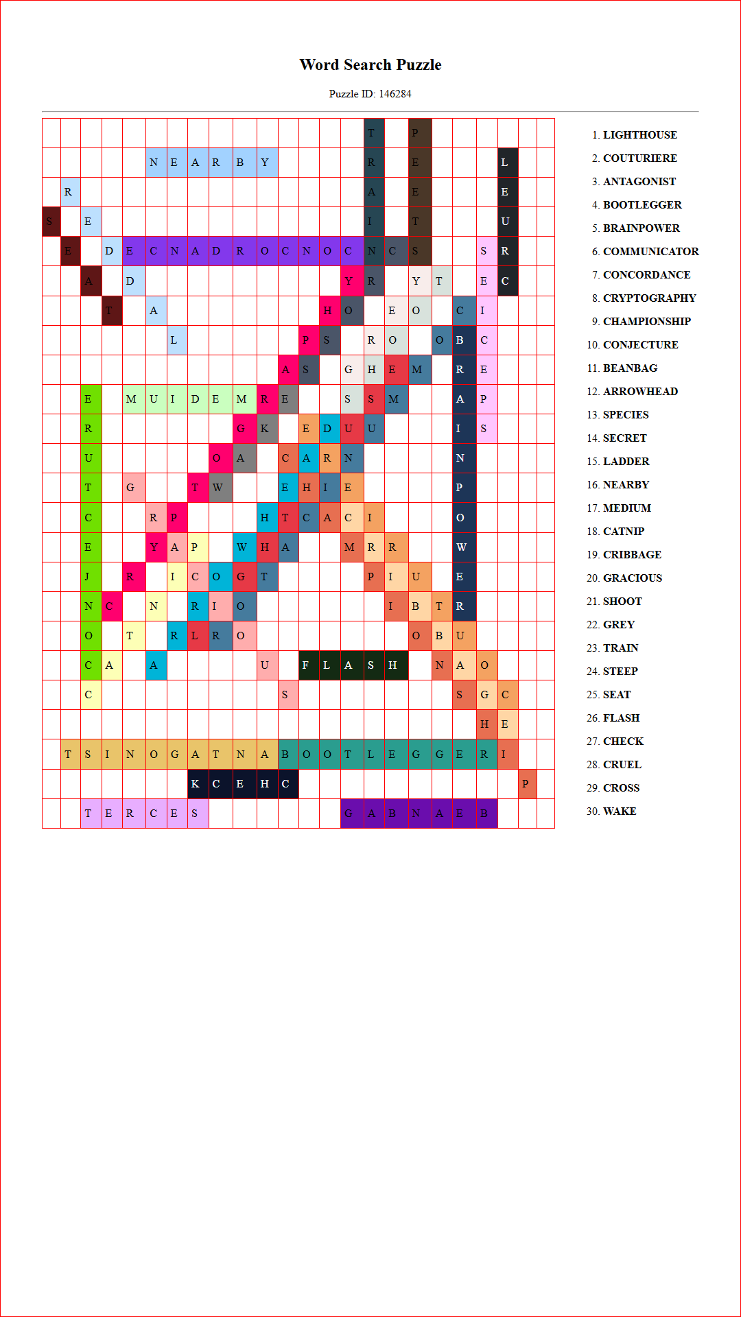 Solution of Printable word search puzzle for adults 219 (Puzzle id: 146284) Document