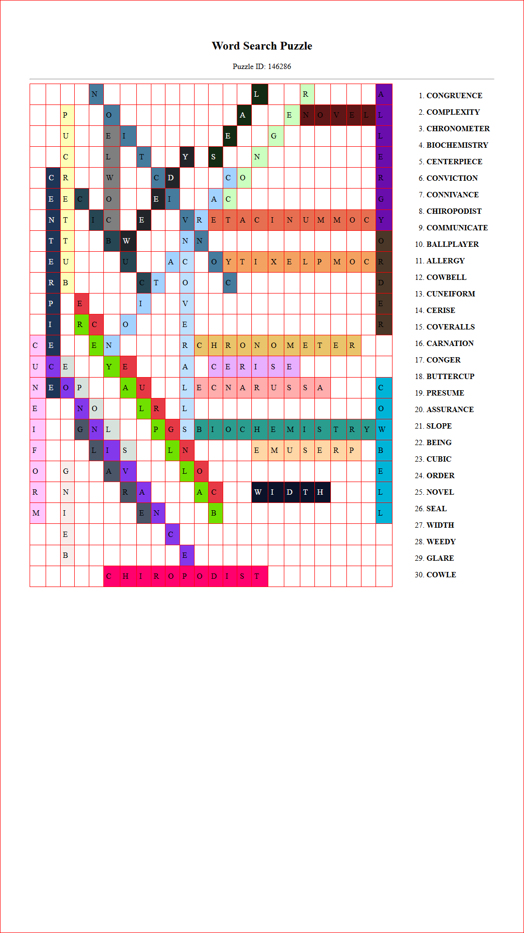 Solution of Printable word search puzzle for adults 441 (Puzzle id: 146286) Document