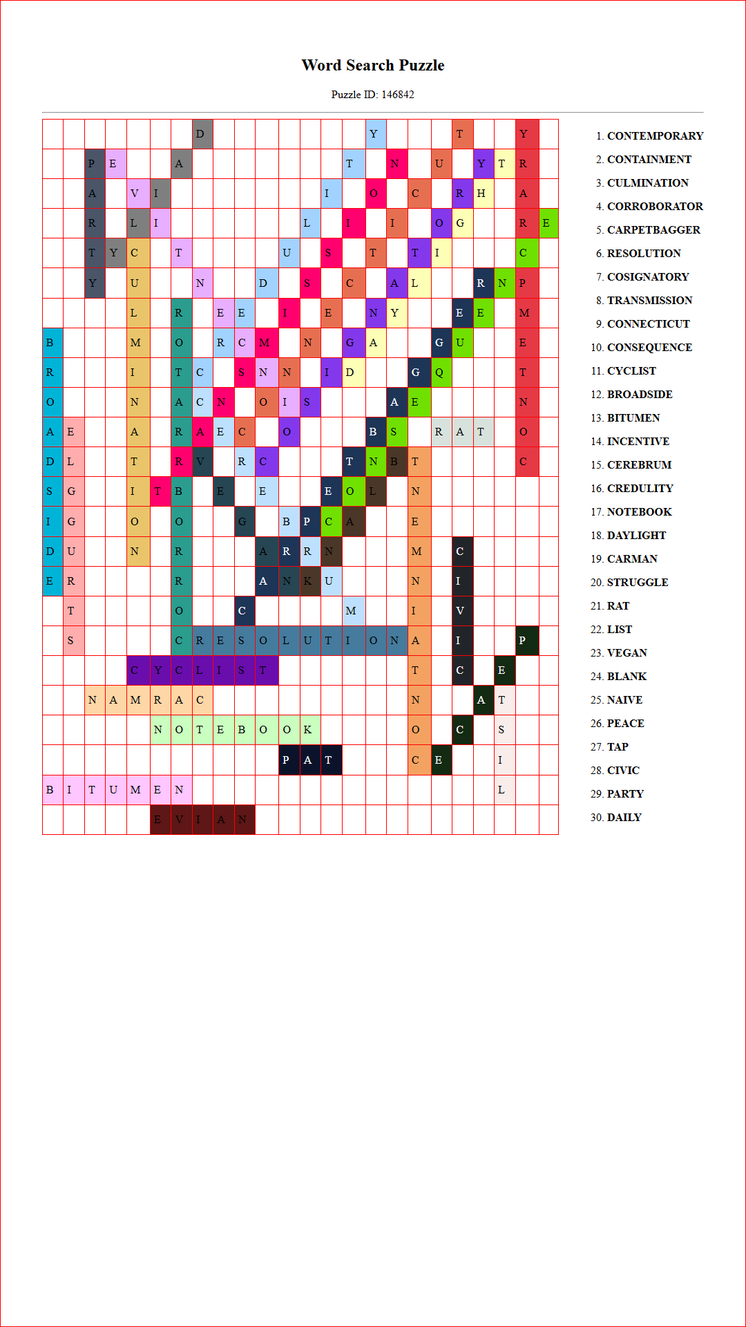 Solution of Printable word search puzzle for adults 83 (Puzzle id: 146842) Document
