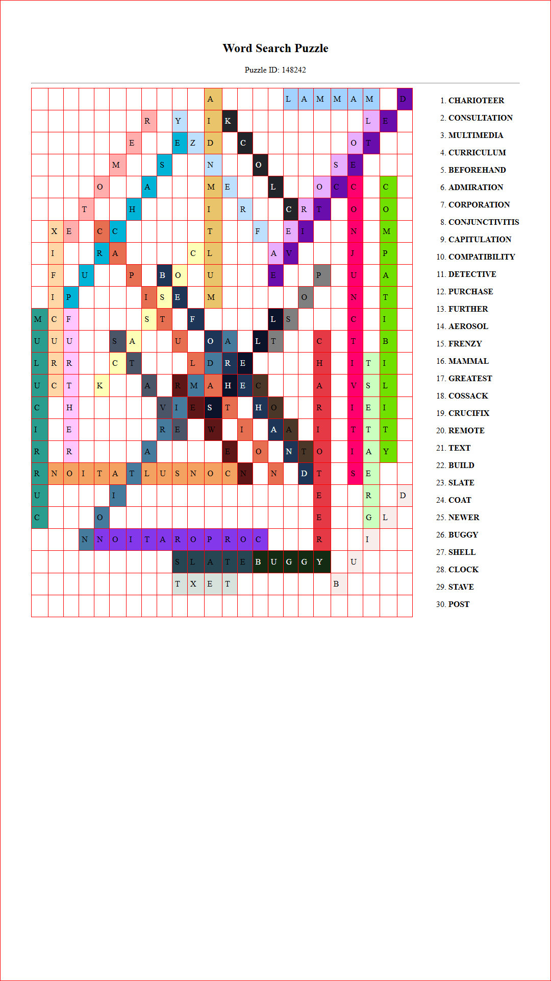 Solution of Printable word search puzzle for adults 93 (Puzzle id: 148242) Document