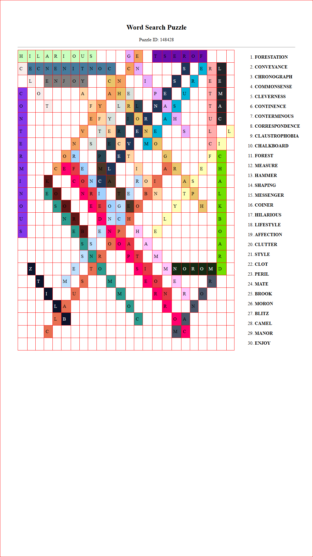Solution of Printable word search puzzle for adults 244 (Puzzle id: 148428) Document
