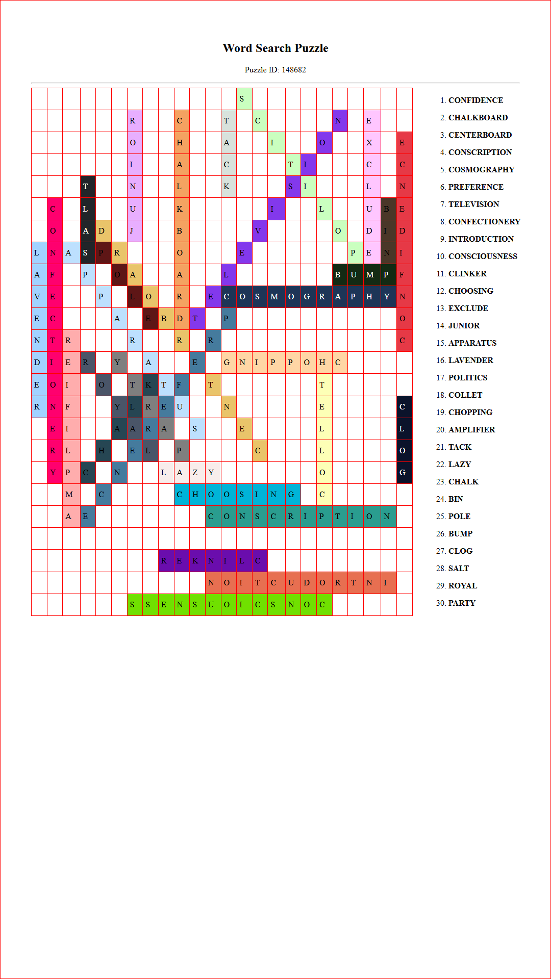 Solution of Printable word search puzzle for adults 115 (Puzzle id: 148682) Document