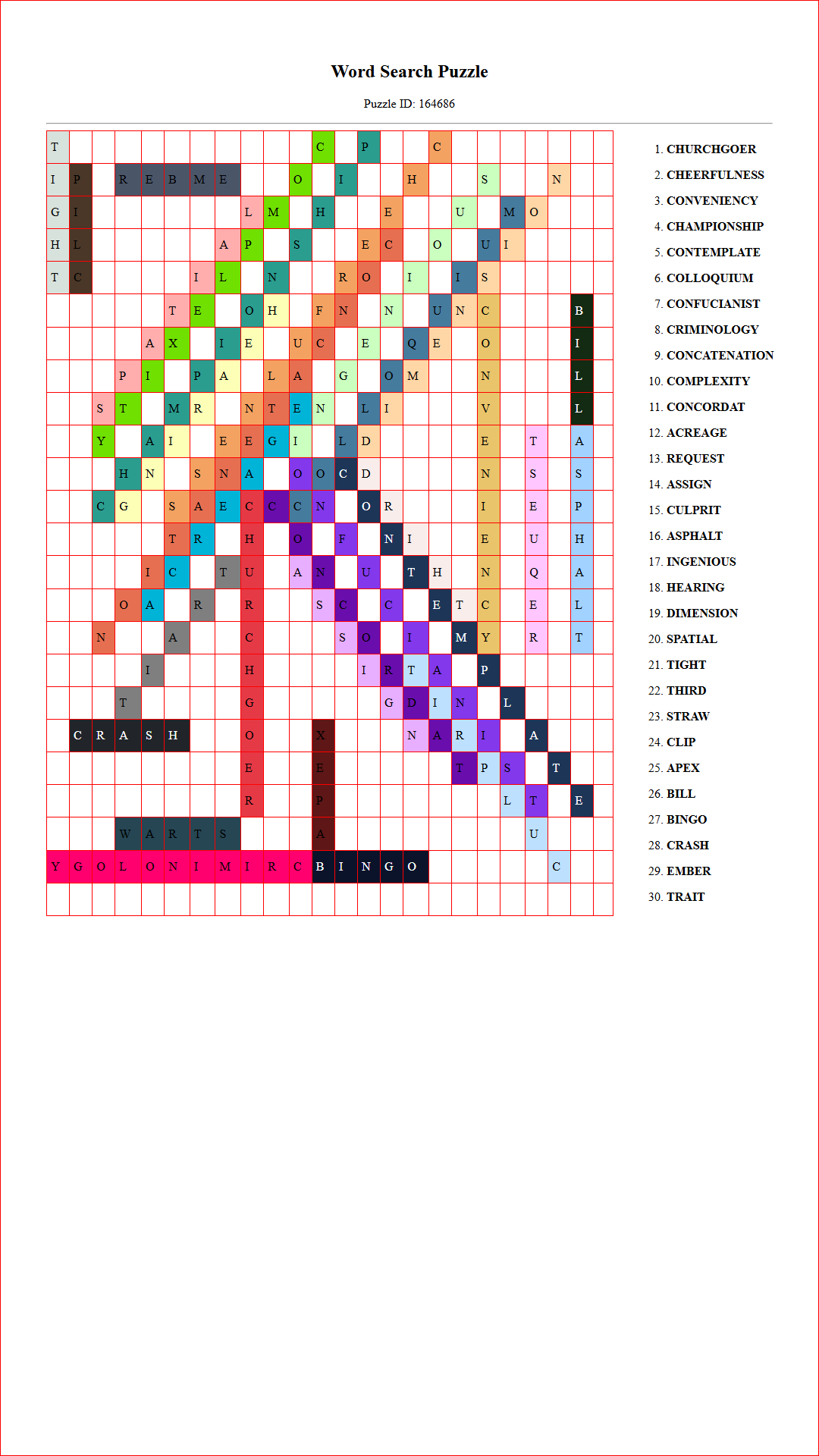 Solution of Printable word search puzzle for adults 463 (Puzzle id: 164686) Document