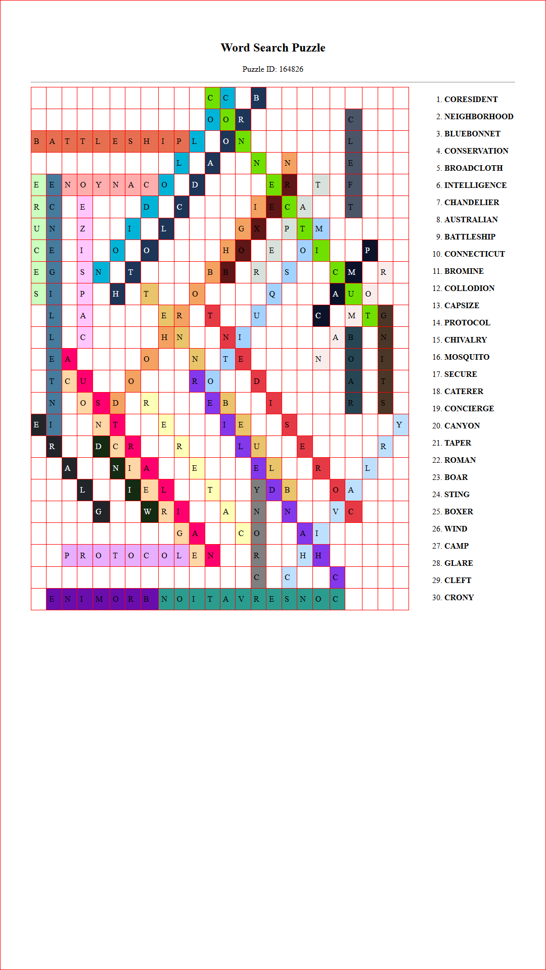 Solution of Printable word search puzzle for adults 163 (Puzzle id: 164826) Document
