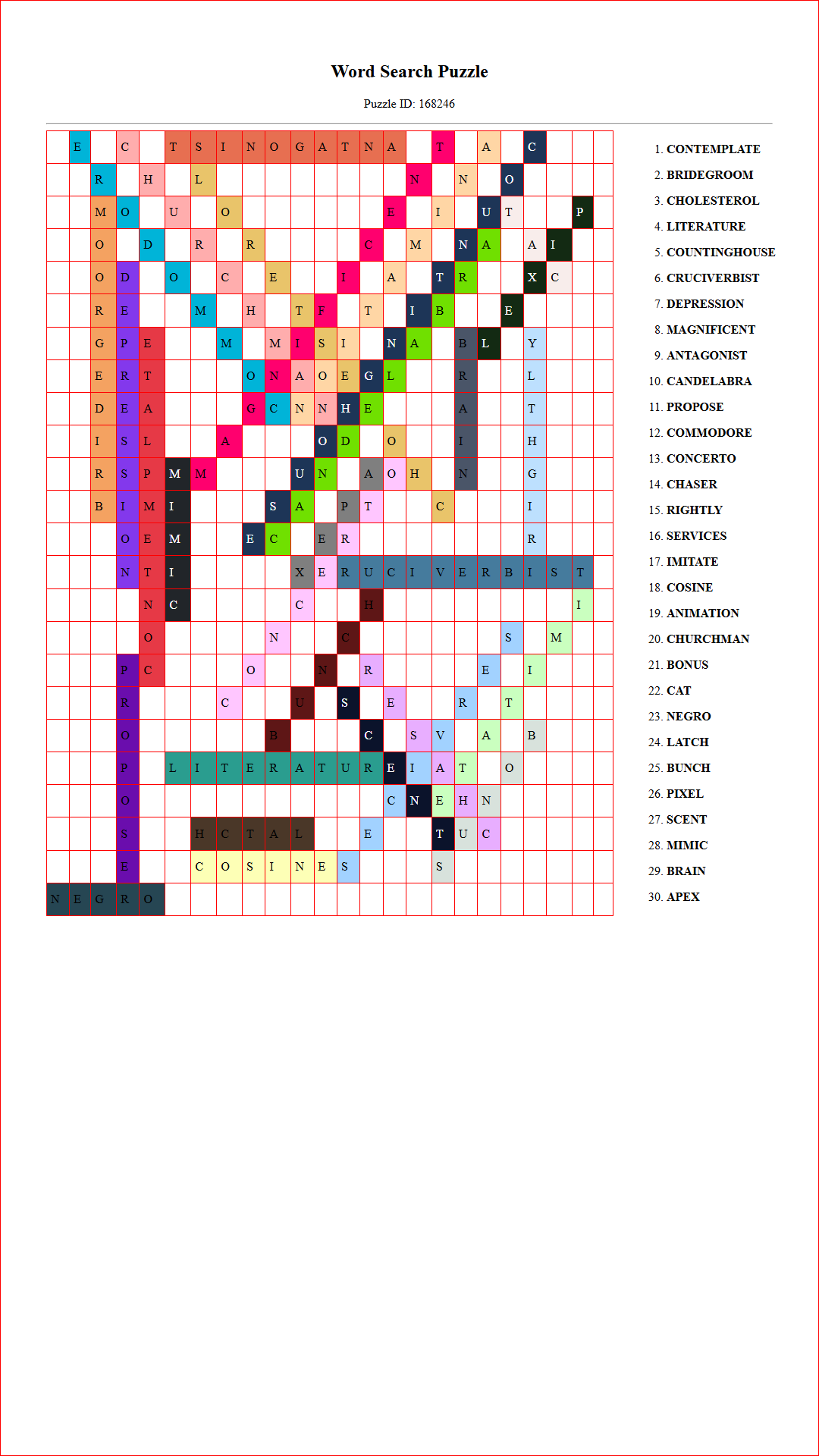 Solution of Printable word search puzzle for adults 243 (Puzzle id: 168246) Document