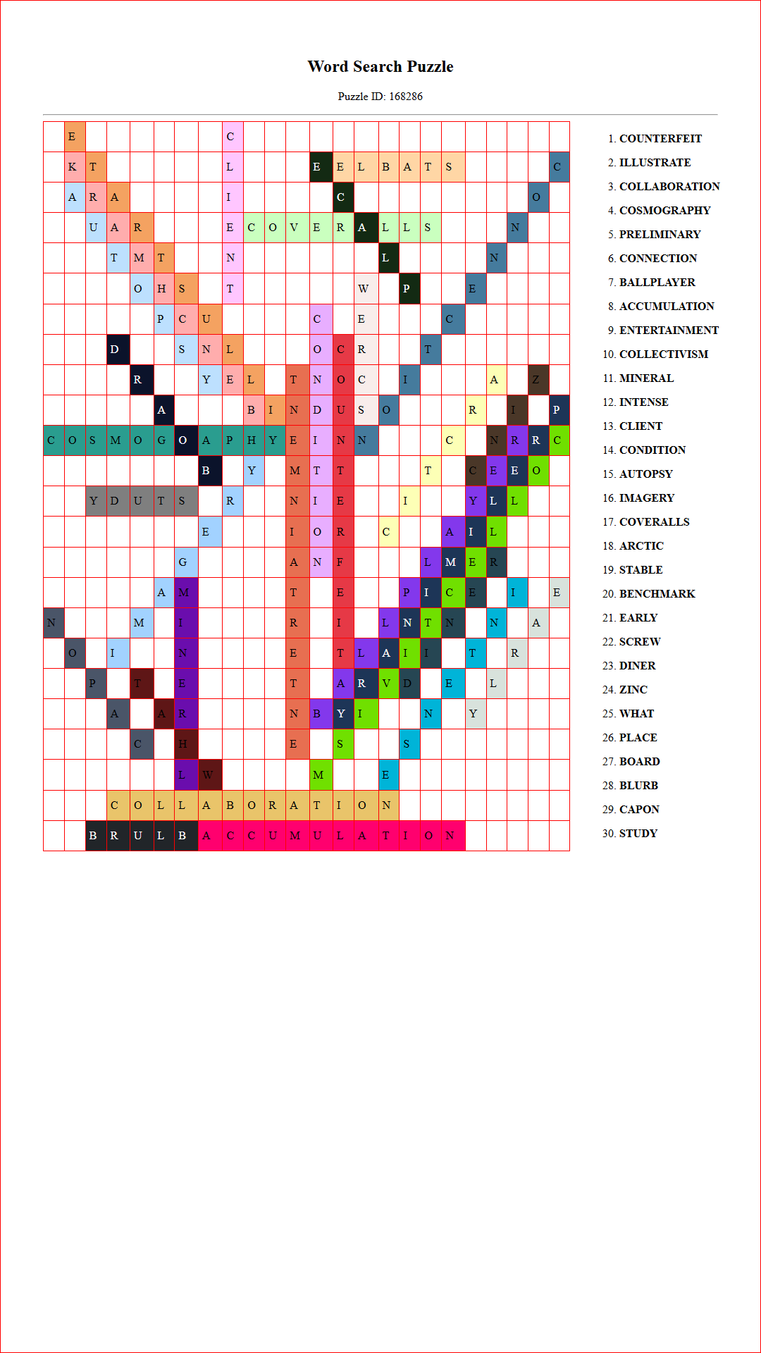 Solution of Printable word search puzzle for adults 370 (Puzzle id: 168286) Document