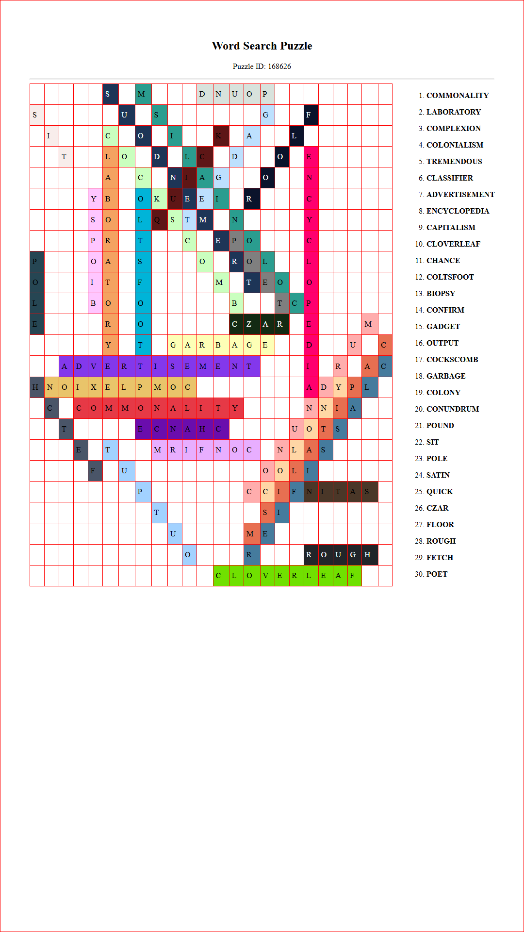 Solution of Printable word search puzzle for adults 90 (Puzzle id: 168626) Document