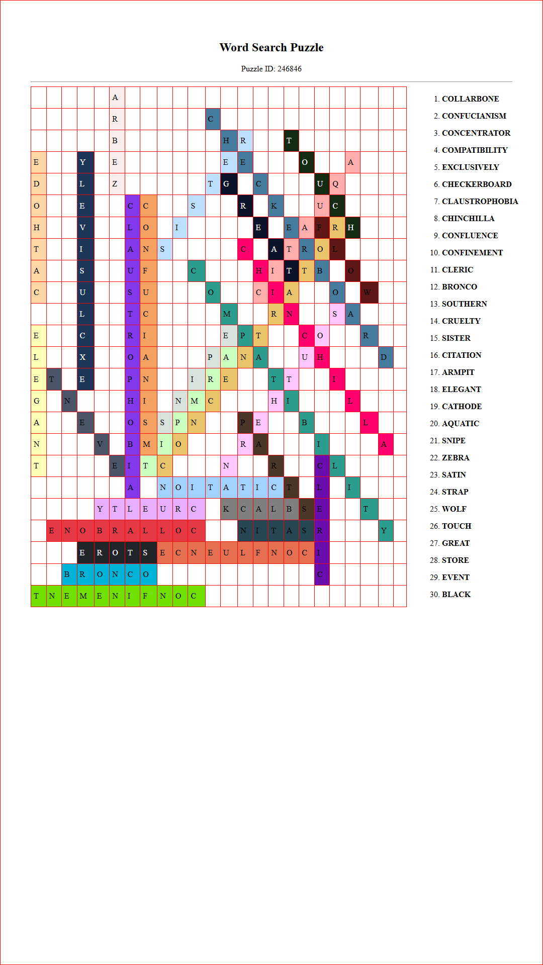 Solution of Printable word search puzzle for adults 44 (Puzzle id: 246846) Document