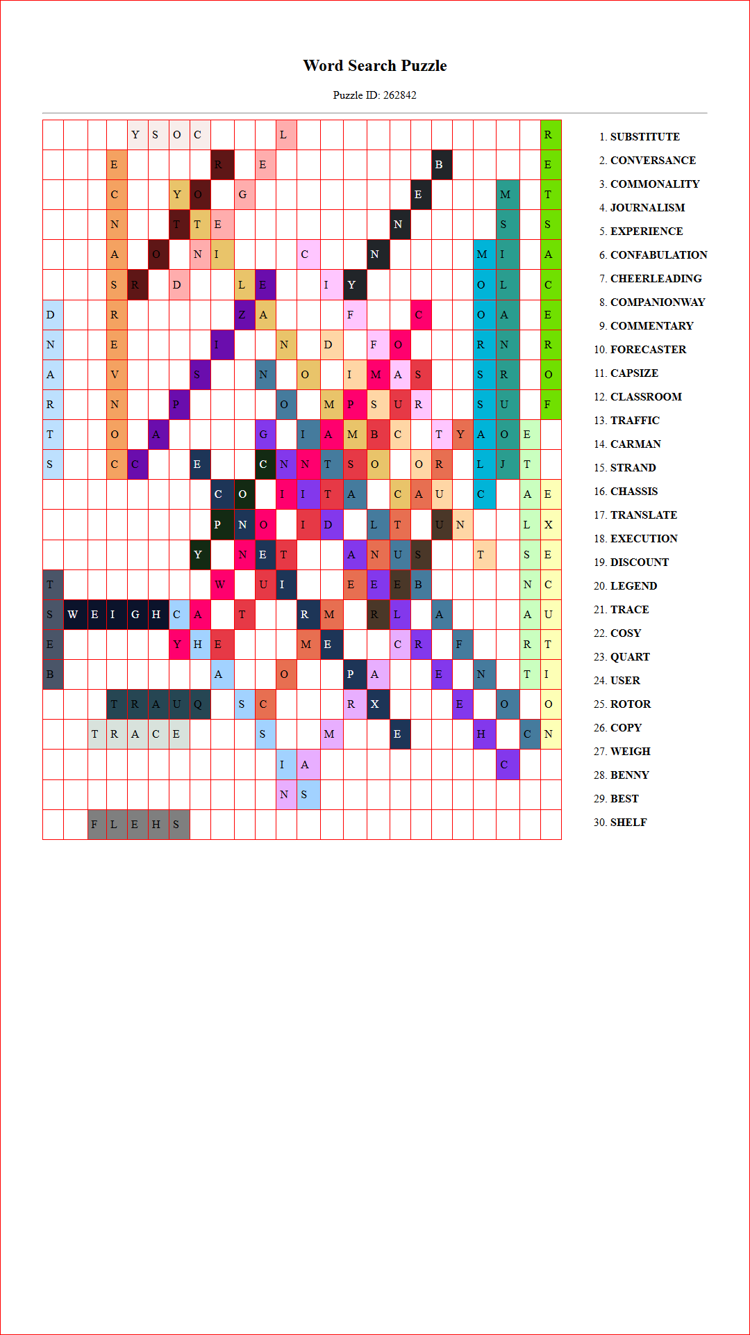 Solution of Printable word search puzzle for adults 466 (Puzzle id: 262842) Document