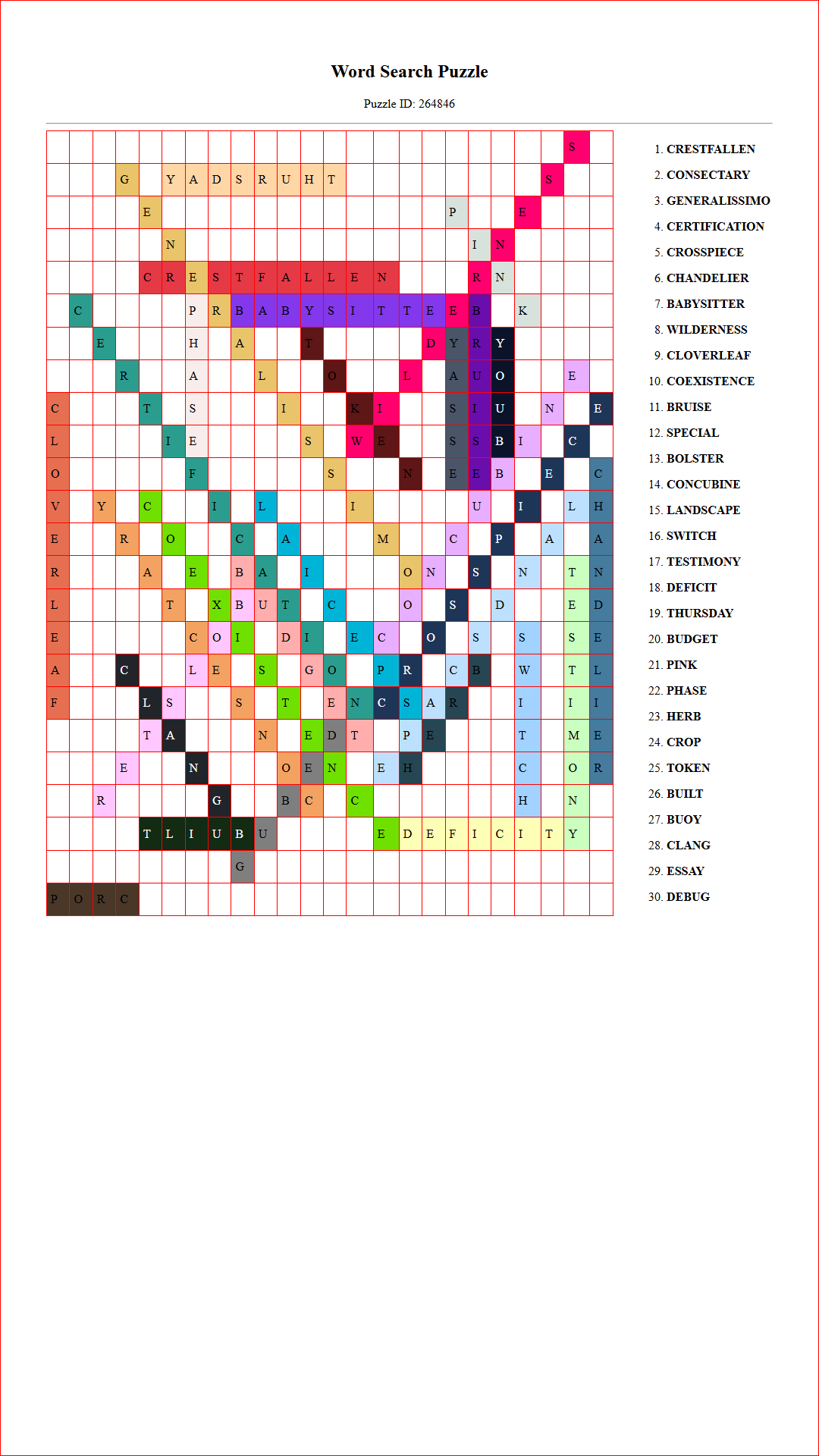 Solution of Printable word search puzzle for adults 75 (Puzzle id: 264846) Document